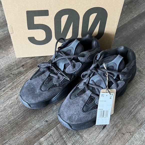 Yeezy Shoes - New! YEEZY 500 black sneakers, Authentic